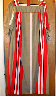 NEW Women s Dress Size 16, Short Sleeve Career or Sp Occ Taupe Multi Strip N128