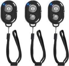 3 Pcs Camera Shutter Wireless Bluetooth Remote Control for Android Apple iPhone