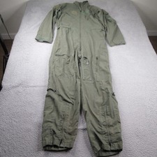 USAF Coveralls Flyers CWU-27/P Mens 40R Green Full Zip Fire Resistant Resistant