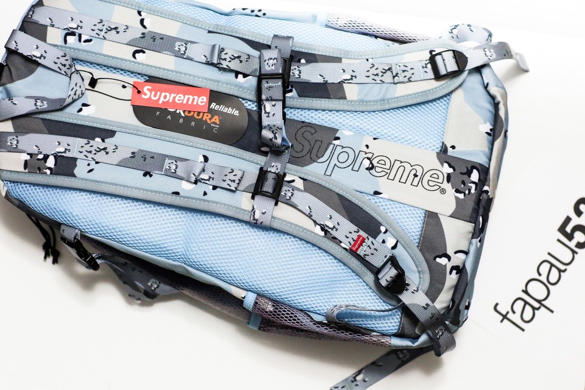 バッグ Supreme 20SS Backpack \"Camo Blue\" Authentic Brand New Supreme Cordura Blue Chocolate Chip Camo
