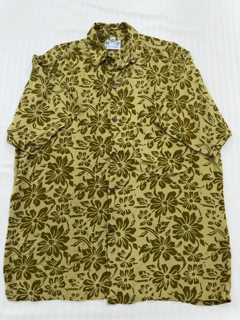 Filao Men's Yellow-Green Floral Rayon Aloha Shirt Size S Handmade
Opens in a new window or tab