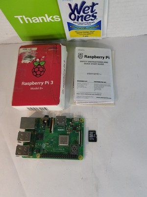 Raspberry Pi 3 Model B+ PLUS Quad Core 1.4GHz 64bit CPU 1GB RAM WiFi 16GB Card 