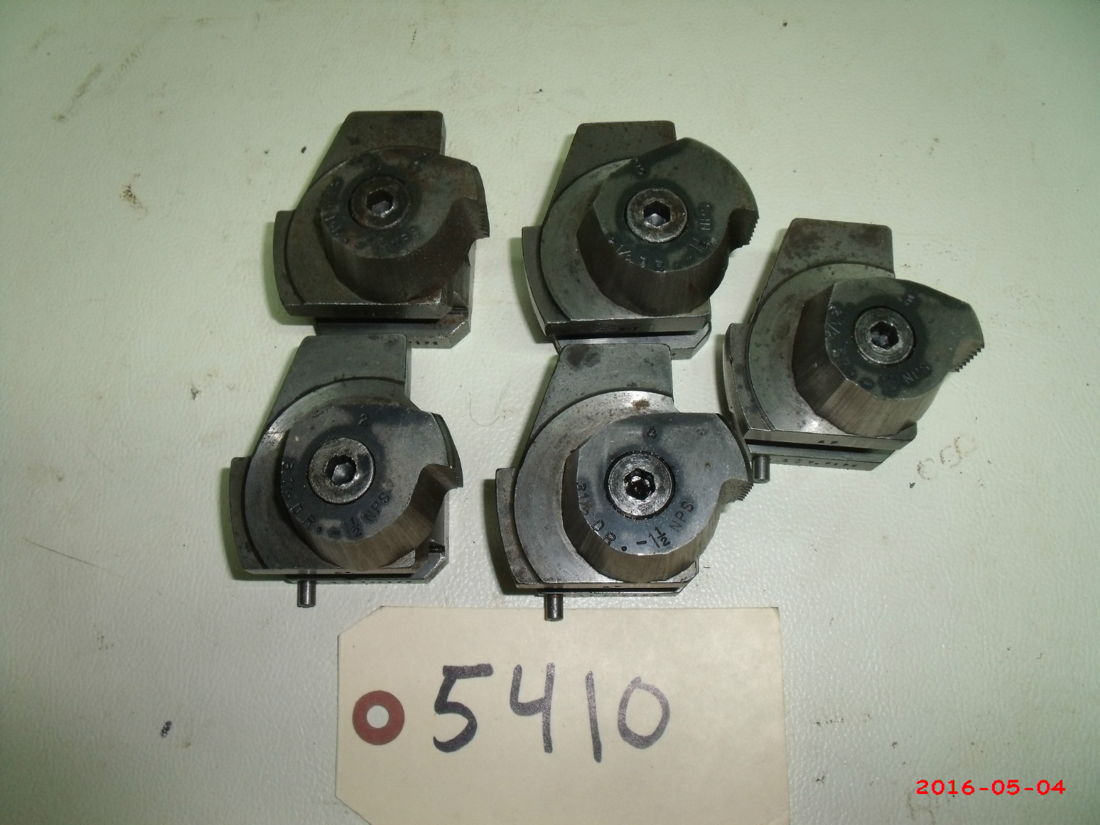 Set of 5 Acme Eastern Tool Threading Blocks & Chasers, 1-1/4 T. Pipe-3 ...