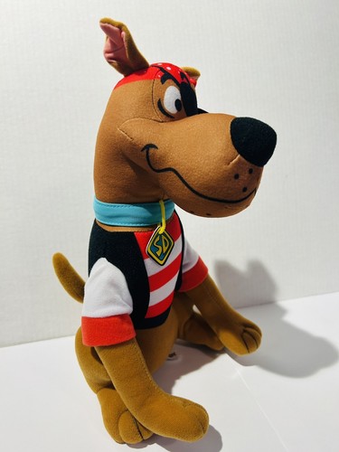Sitting Pirate Scooby-Doo 11” Plush Toy Factory Warner Bros New With Tag - Picture 2 of 8