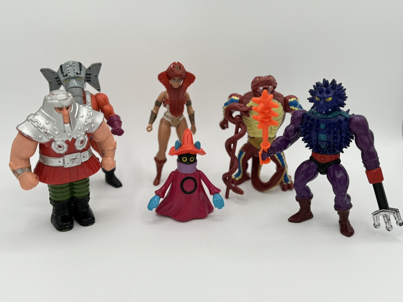 Vintage He-Man MOTU Figure Lot Spikor Teela Orko Snout Spout Rattlor Ram Man