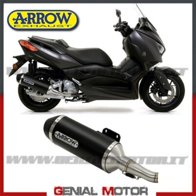 Komplett Auspuff Arrow Urban Aluminium Schwarz Yamaha X-Max 300 2020 20