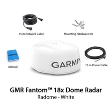 Garmin GMR Fantom 18x Radar White 50 Watt 18"" Dome With 15m Cables 010-02584-00