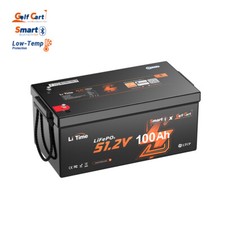 LiTime 48V 100Ah 5120Wh Bluetooth Golf Cart L...
