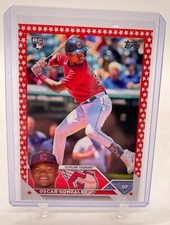Oscar Gonzalez 2023 Topps Series 1 Base Independence Day 41 /76 Rookie SP #119