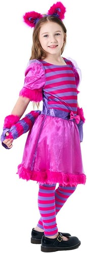 Wiseland Cheshire Cat Costume Pink Purple Girls Size 12-14 - Picture 5 of 6