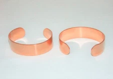 Raw Copper Bracelet Cuff Blanks For Jewelry Making 3/4 inch Pkg Of 2