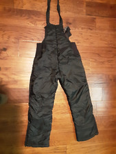 Swiss Alps Ski Snow Bib Overalls Black Snow Pants Outerwear Sz 10