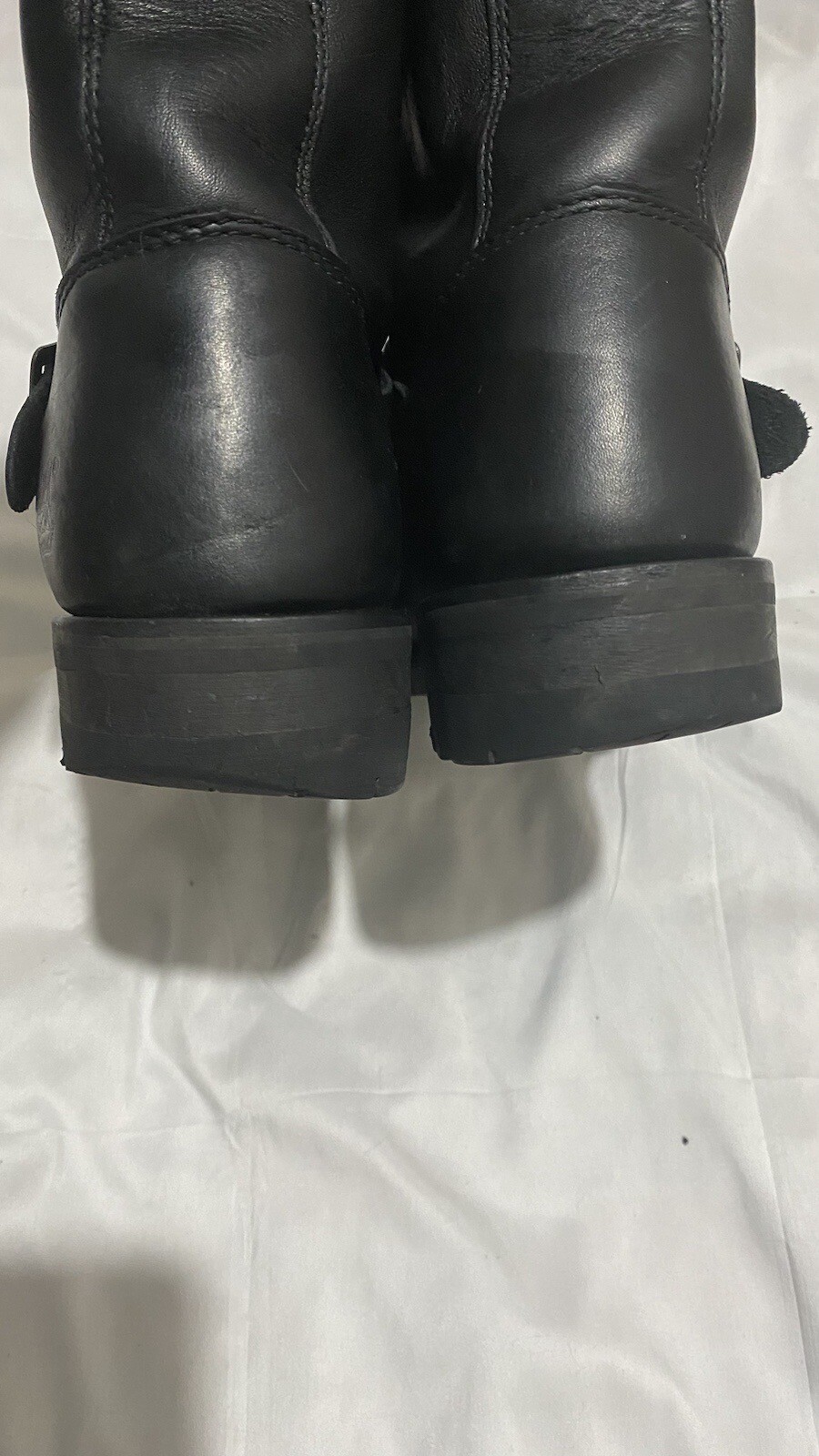 CAT Caterpillar Biker Leather Style Boots Buckle UK 11 / EU 45, Missing