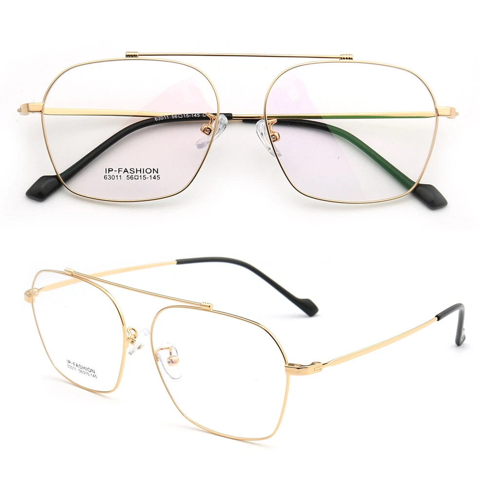 80&#039;s Retro Eyeglass Frames Vintage Metal Eyewear Glasses Gold Silver | eBay