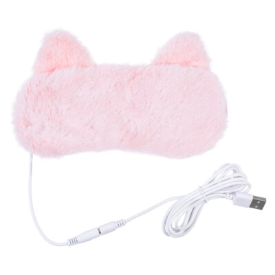 Plush Eye Masks Dry Eye Sleeping Eye Patch USB Eye Furry Eye Covers Sleeping