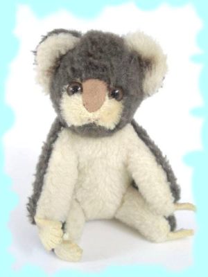 119) altes Stofftier Plüschtier Koala Bär Koalabär Grau Weiss ca. 11cm Selten