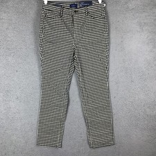Talbots Flawless High Waist Straight Leg Womens Multicolor Plaid Pants Size 10P