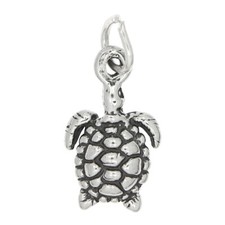 Sterling Silver Small Sea Turtle Charm or Pendant