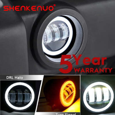 4inch Round Bumper LED Fog Lights Driving Lamp For Freightliner 122SD Coronado