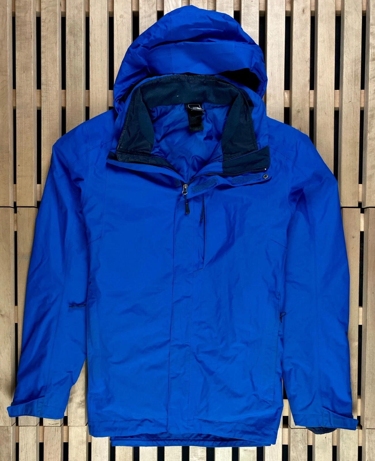 Mens Outdoor Jacket + Lining The North Face Size M Blue