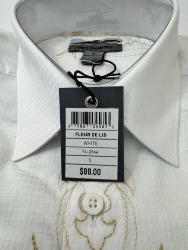 Camicia uomo Johnston & Murphy manica lunga con bottoni taglia S nuova con etichetta vestibilità sartoriale - Foto 4 di 7