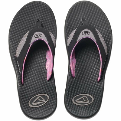 REEF - Womens Fanning Flip Flops with Bottle Opener - Black/Grey/Pink -  Sandals | eBay UK