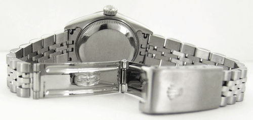 ROLEX Ladies 18kt White Gold & SS DateJust MOP Deco Roman Dial 79174 SANT BLANC - Picture 6 of 6