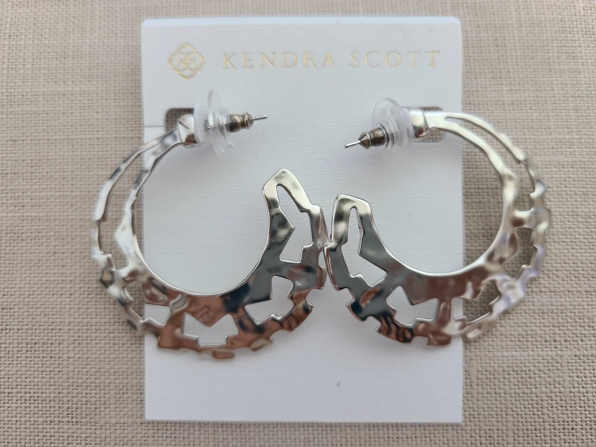 Kendra Scott Shiva Silver Hoop Earrings eBay