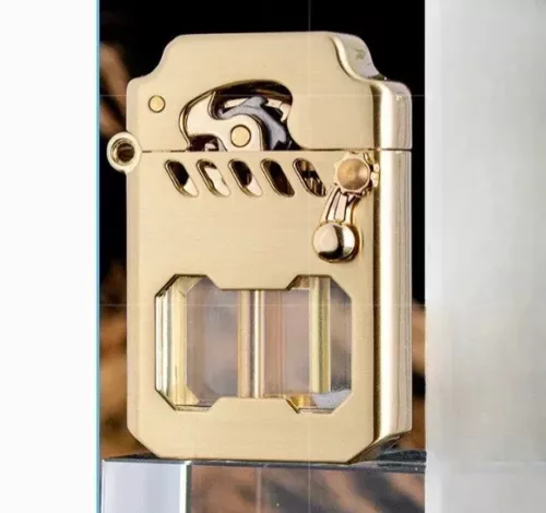 New Metal Rocker Lighter Retro Kerosene Windproof Lighter Creative Gift For Men