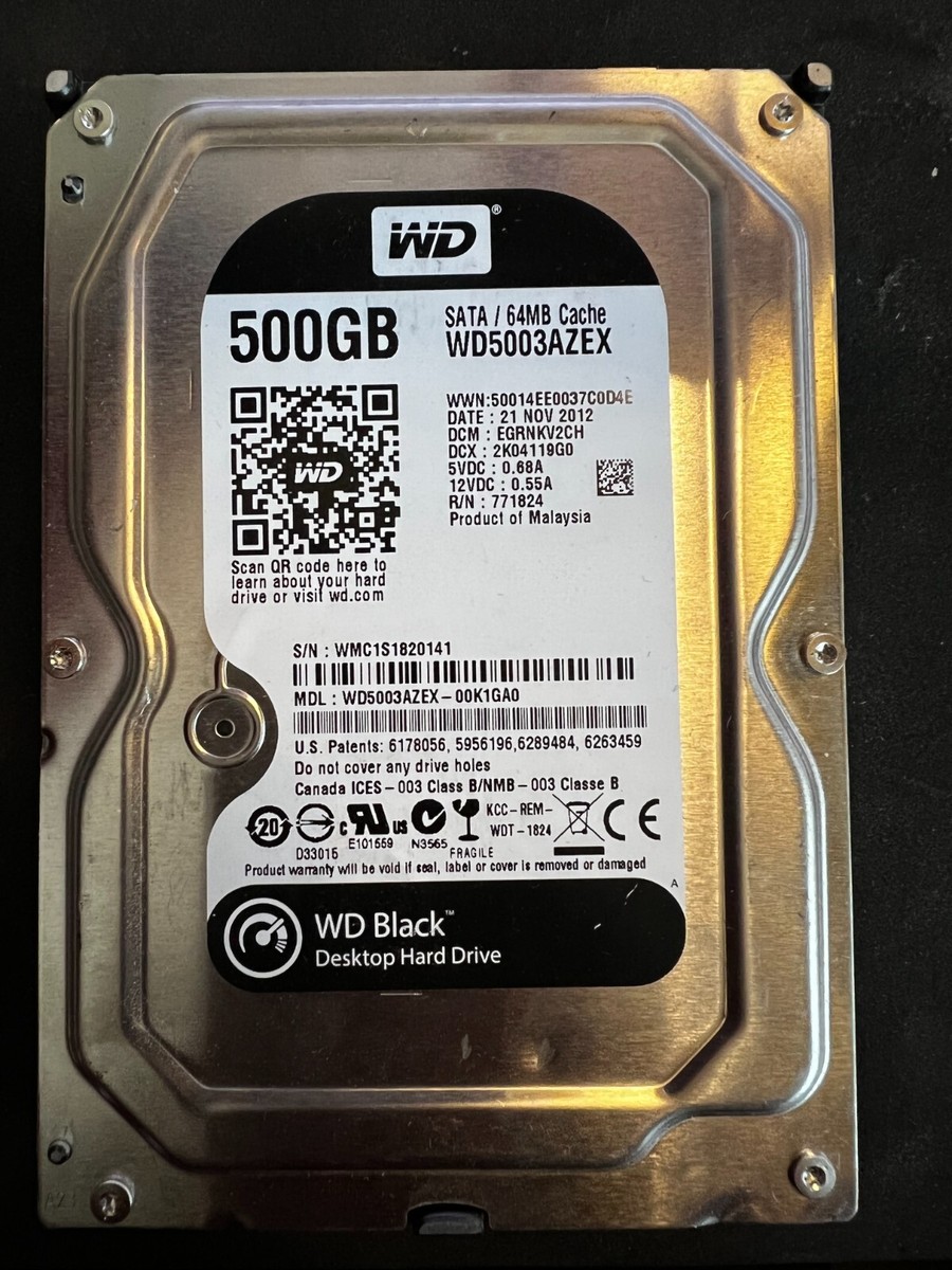 Western Digital 500GB SATA / 64MB Cache WD5003AZEX HDD | eBay