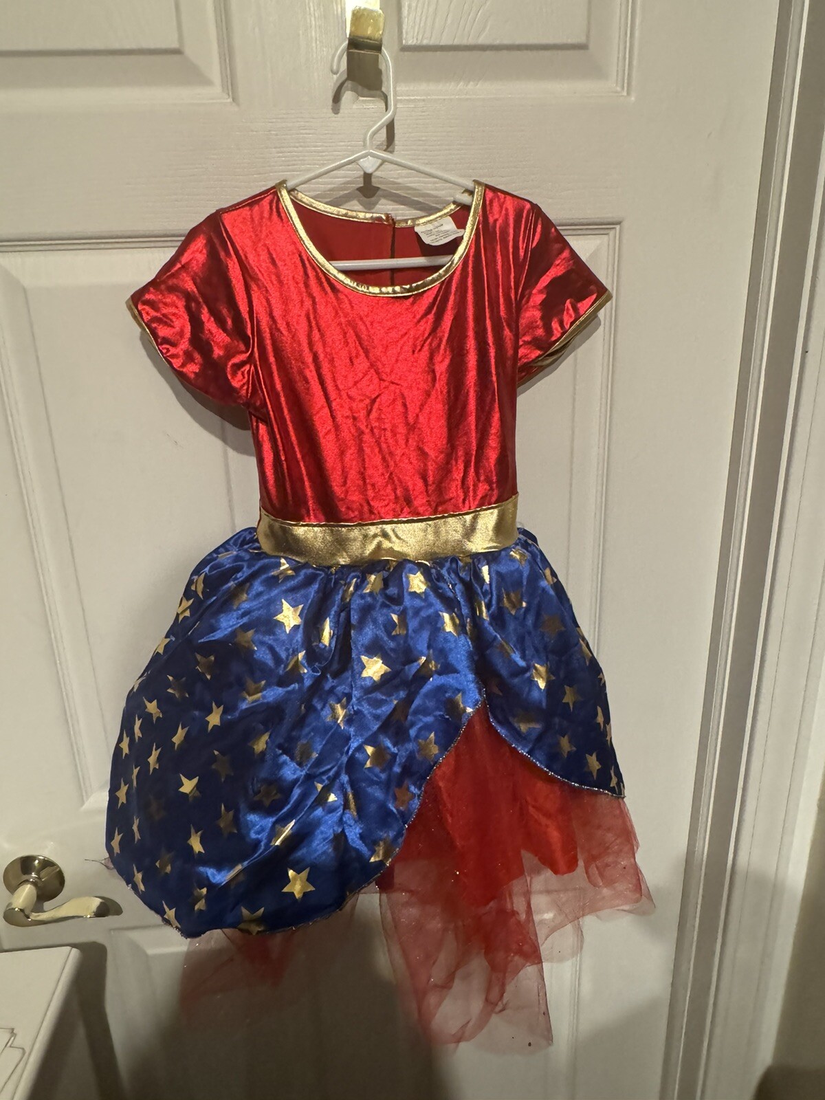 Wonder Woman Inspired Tutu Dress Costume Child Size Medium 6-8 Years