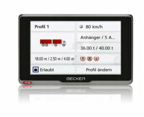 Tragbare Navigationsgeräte Becker Geschwindigkeitsanzeige