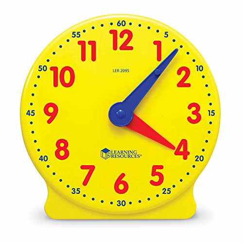 Learning Resources Big Time Student Clock, Teaching & Demonstration Clock, 12 5+