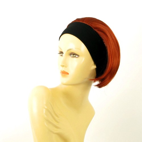 parrucca con bandana elastica corta rame intenso ref AMANDA 350 peruk - Foto 1 di 8