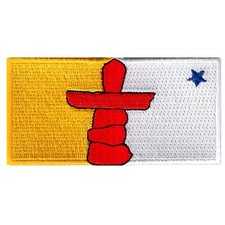 NUNAVUT FLAG embroidered iron-on PATCH CANADA EMBLEM Canadian Province ESKIMO