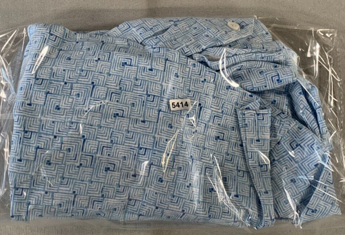 Apt. 9 Men's Slim Fit Premier Flex Button Down Shirt Blue Geometric Print M - Picture 8 of 8