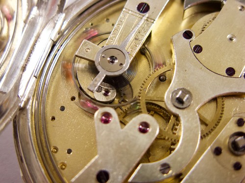 RARE montre Duplex à sonnerie Emile Borle Antique Quarter repeater pocket watch - Imagen 20 de 23