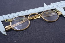   ANTIQUE BRASS -1800 OVAL READING GLASSES SPECTACLES APP. 1.5 DIOPTER