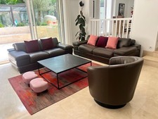 🛋️ Salon canapés cuir italien  – État impeccable – Valeur neuve 8 500 €