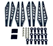 CEN - KAOS Suspension Linkage Set for F250 chassis, black anodized, CNC,  8pcs