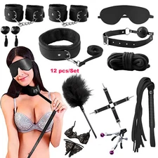 12Pc SM Set Adult Sex Toy for Couple BDSM Constraint Kit Bondage ButtPlug Fetish