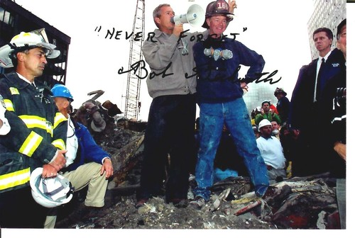 RARE IMAGE ! “World Trade Center” NYFD Bob Beckwith Signed 4X6 Color Photo COA