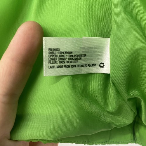 GapKids Puffer Vest Lime Green Size 8 Zipper Pockets Sherpa Details - Picture 5 of 6