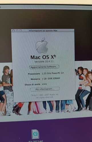 ♥ Computer Apple iMac G4 1.25 GHz 17" + casse cardon tastiera e mouse desktop - Afbeelding 3 van 7