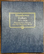 Complete IKE Eisenhower Dollars Set of 32 Coins 1971-1978 PDSS New Whitman Album