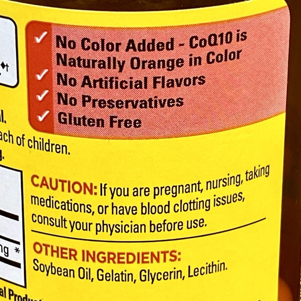 Lote de 2 ~ Hecho en la Naturaleza ~ CoQ10 200 mg ~ 80 Cápsulas Blandas ~ Exp 10/2027 Foto 4 de 4