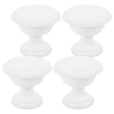 Set of 4 Reusable Plastic European Style Flowerpots for Wedding Storage