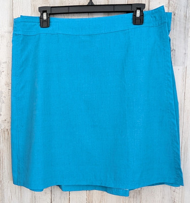 RipSkirt Hawaii Wrap Skirt Caribbean Blue Womans Large Length 2 Resort Beach