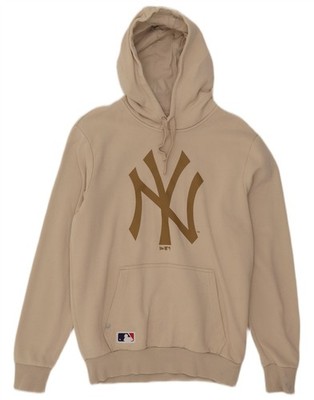 New Era Herren New York Yankees Graphic Hoodie Pullover Small Beige Baumwolle SA08