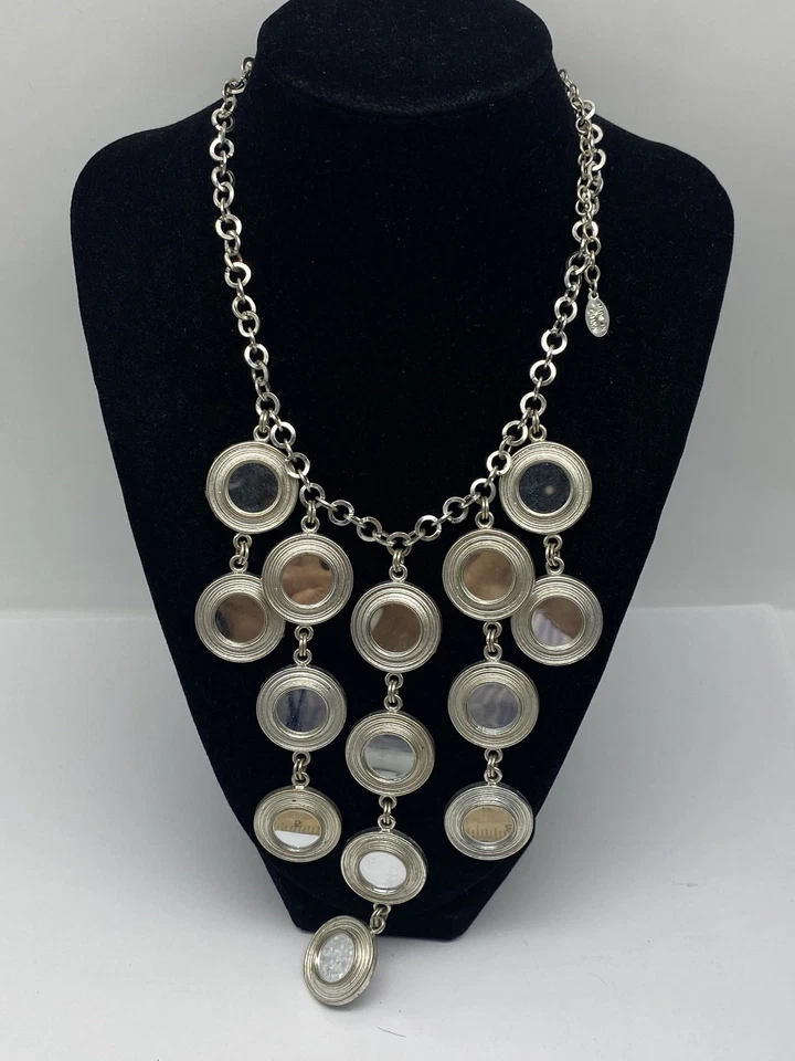 Robert - Collar colgante modernista tono plata rosa 98,0 g Foto 3 de 4